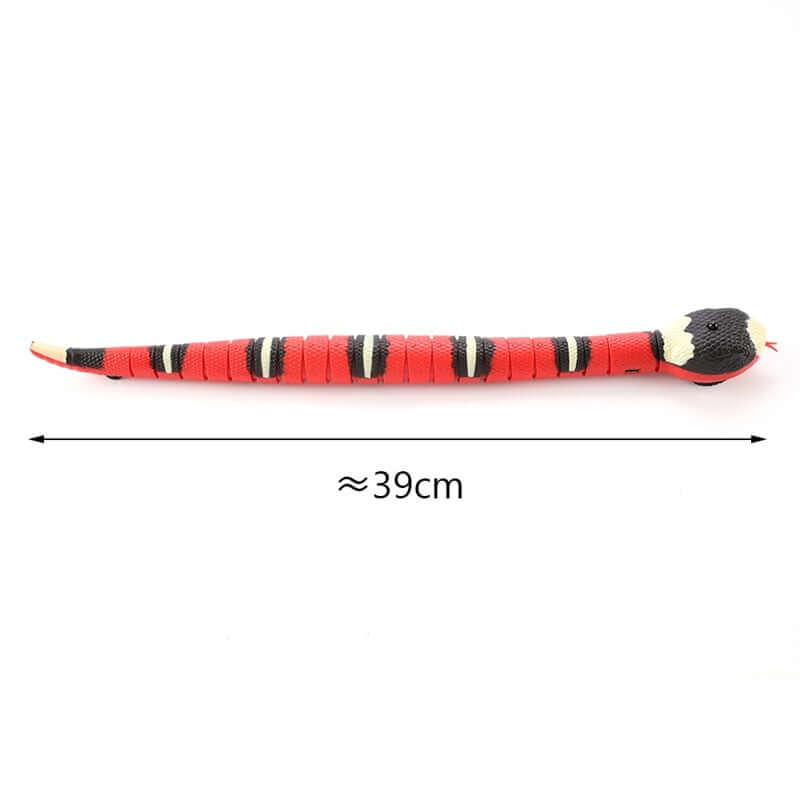 Smart Sensing Snake Tease Toy measuring 39cm, designed for playful and interactive cat entertainment.