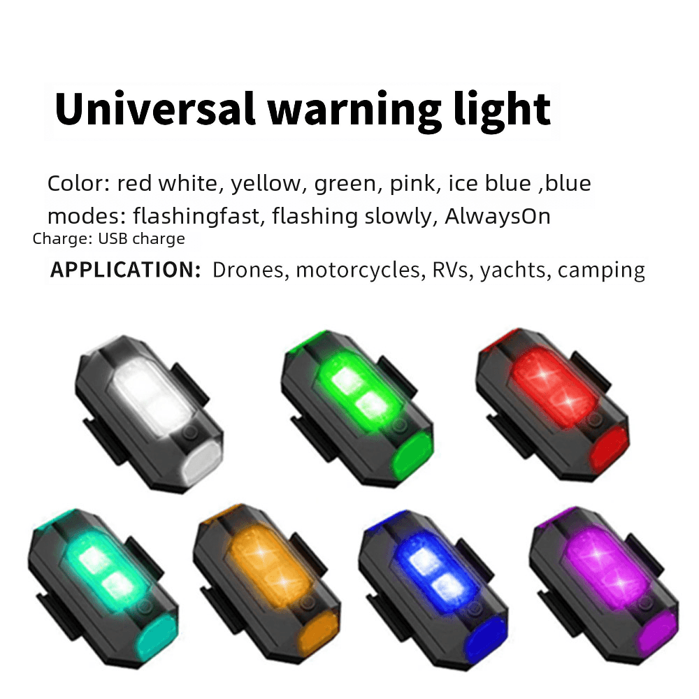 Cross-Border Vehicle Warning Light for Drones and Bikes in various colors, ideal for nighttime visibility.