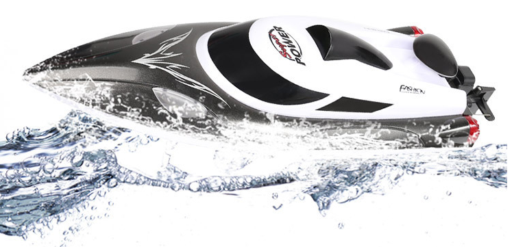 Remote Control Electric Speedboat with Lights (Large)