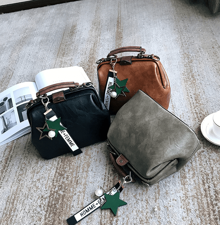 Stylish Doctor's Bag, Shoulder Bag, Crossbody Bag collection featuring three chic colors.