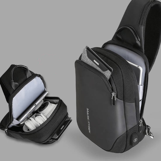 Business Chest Bag, Crossbody Bag, Shoulder Bag showcasing sleek design and spacious interior for modern professionals.