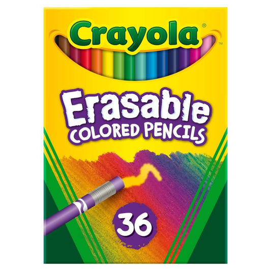Crayola Erasable Colored Pencils (36ct) Colored Pencils for Kids For Coloring Books School Supplies Classroom Arts & Crafts Ages 4+