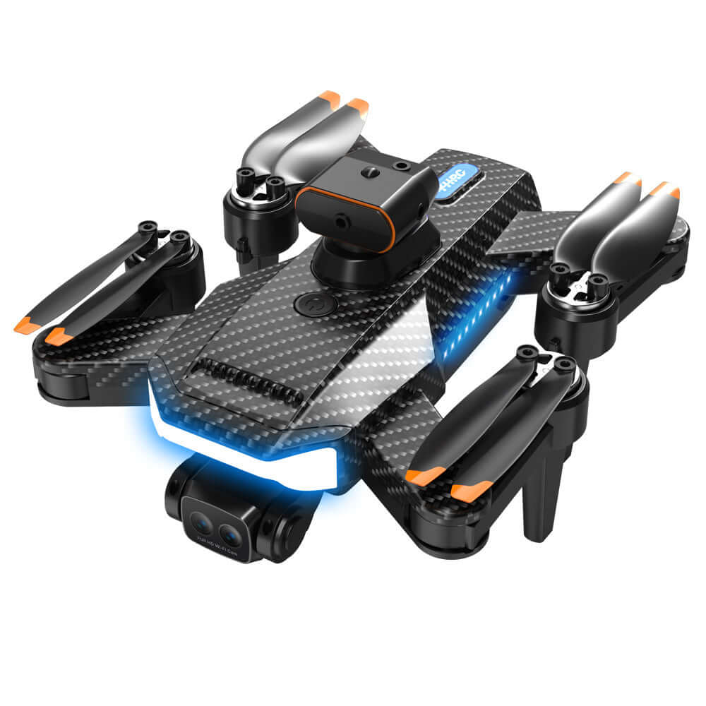 P9 Carbon Fiber GPS Drone with HD Camera and Obstacle Avoidance, featuring sleek design and advanced technology.