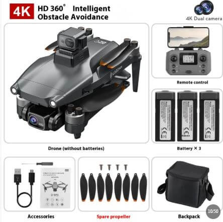 L600PRO Folding Four-axis Drone with HD 360° camera and obstacle avoidance features.