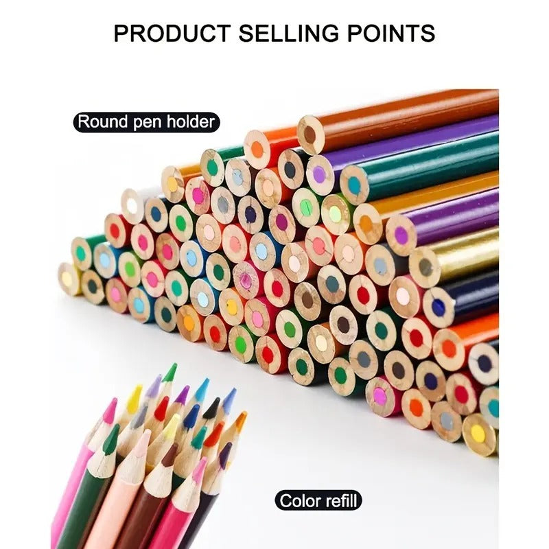 Brutfuner 80 Colors Oily Color Lead Graffiti Pencils showcasing vibrant pencil colors and features.
