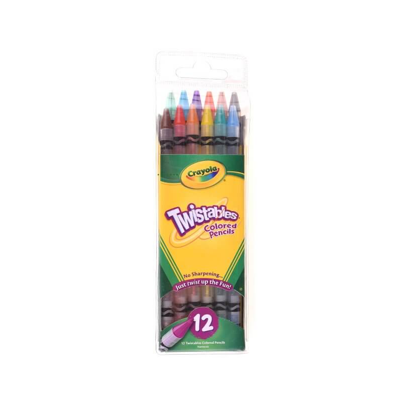 Crayola Twistables Colored Pencils Gift for Kids 12ct in packaging with colorful pencils visible.