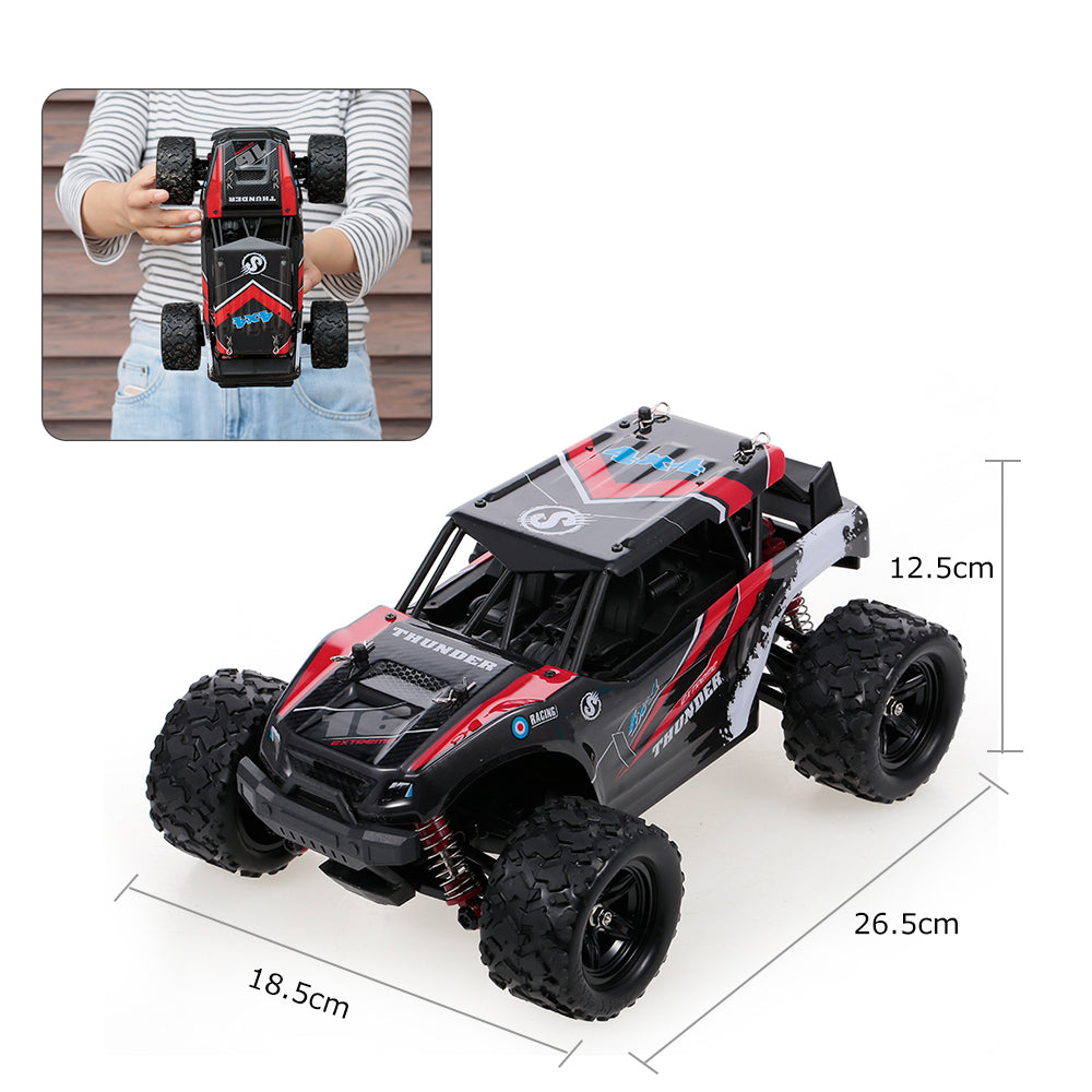 Véhicule tout-terrain RC haute vitesse 1:18 avec carrosserie en PVC