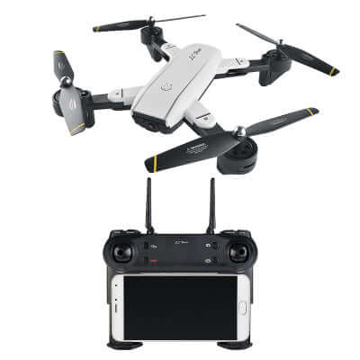 SG700 4K Drone with Dual Cameras and Fly Features, featuring dual camera and compact remote control.