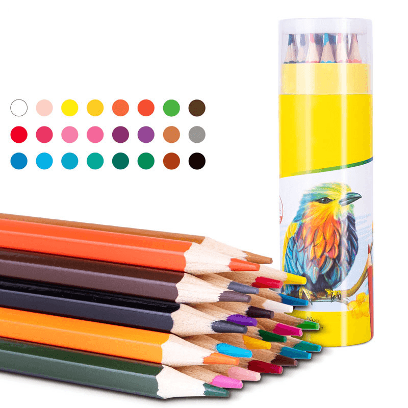 Colored Pencil Set for Kids displayed in vibrant colors, perfect for young artists to unleash their creativity.