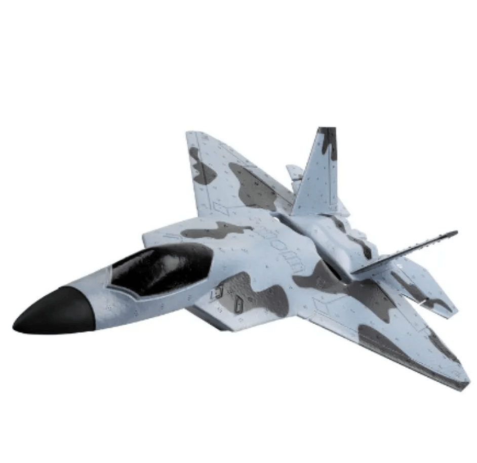 Remote Control Electric Bubble Plane hovering with camouflage design in the air, releasing bubbles during flight.