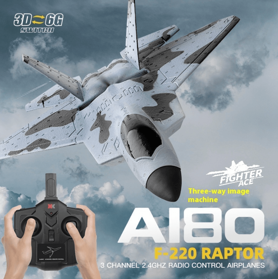 Remote control bubble plane soaring through the air, releasing bubbles, designed for fun-filled flights.