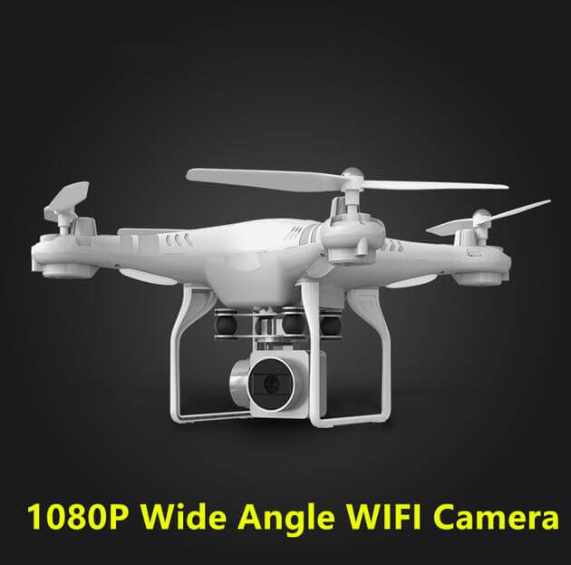 remote control drone with 1080P camera featuring a wide angle WIFI lens for aerial photography.
