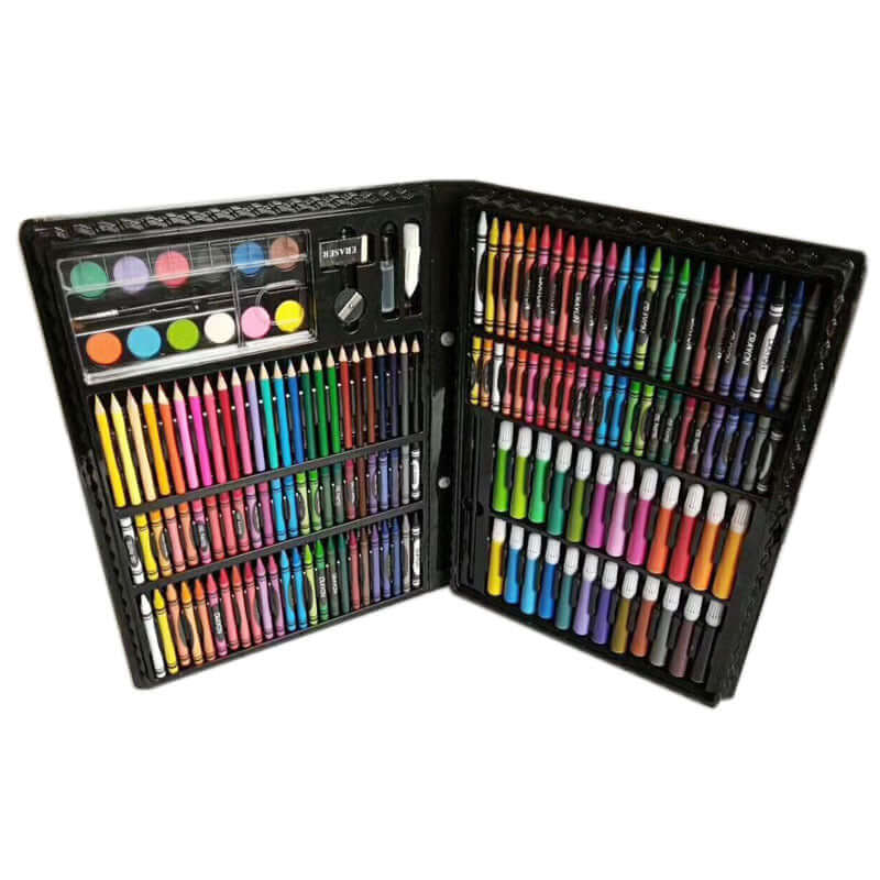 150-Piece Art Set with Colorful Crayons and Markers featuring a vibrant collection of art supplies.