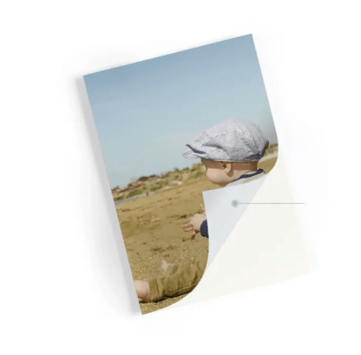Wireless Color Photo Printer output showing a photo of a child at the beach.