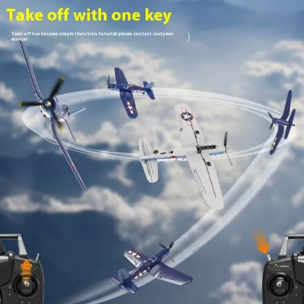 four-channel stunt remote control toys in action, showcasing planes performing stunts in the sky with remote control.