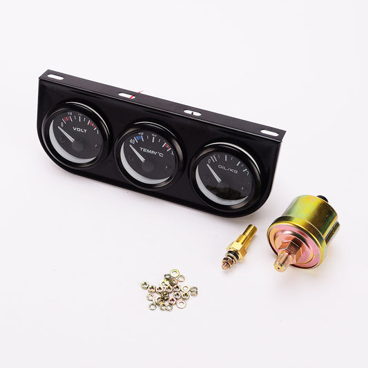 3-in-1 Autodashboard: Voltage, Watertemperatuur, Oliedruk