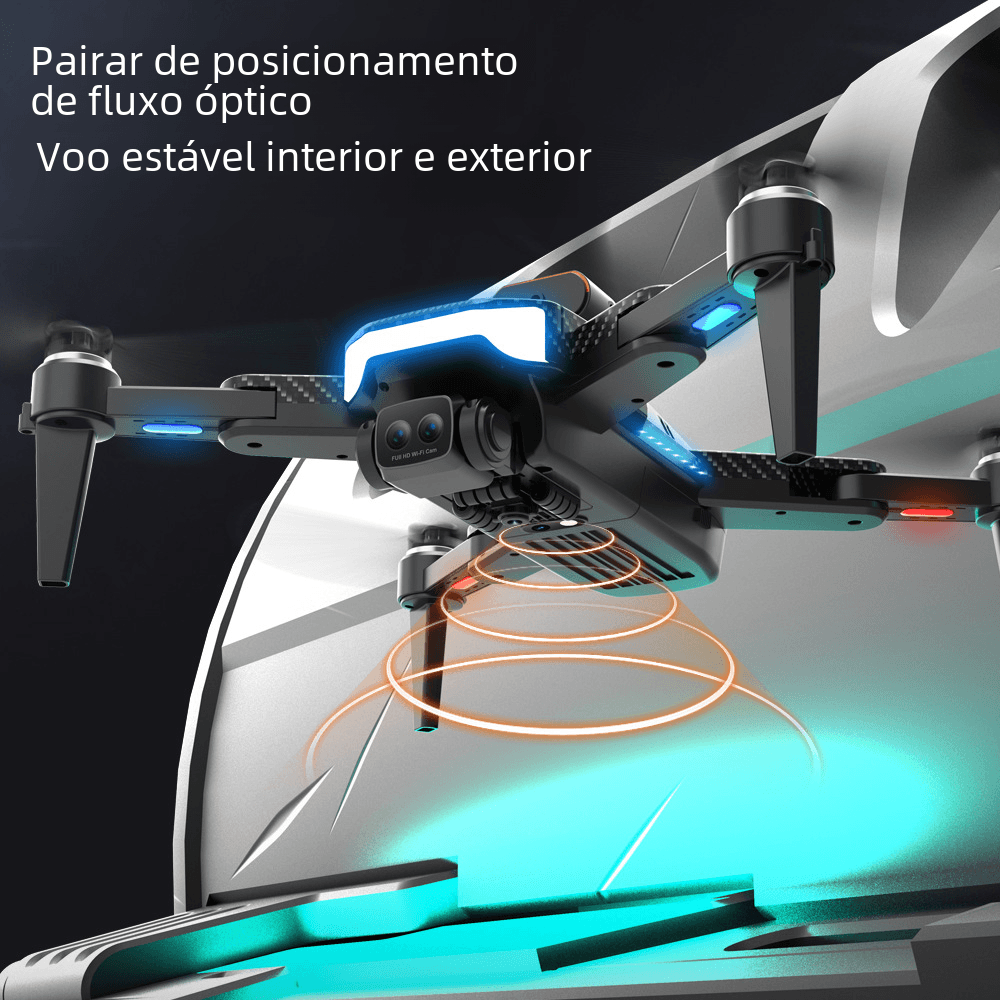 P9 Carbon Fiber GPS Drone with HD Camera and Obstacle Avoidance in action, showcasing optical flow positioning.