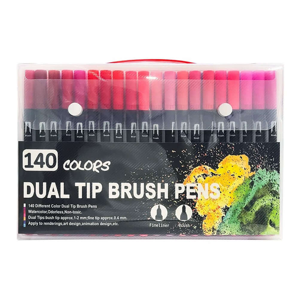 Amazon Dual-Head Watercolor Markers 24 Colors Set in a vibrant assortment of colors for young artists.