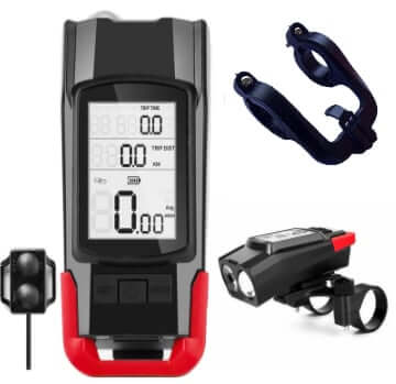 Wireless Code Table for Bicycle Lights with display and mount accessories