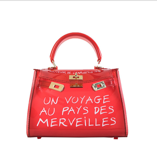 Schoudertas, Kelly Bag, Jelly Bag, Transparante Crossbody
