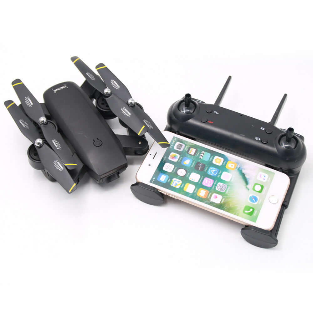 DM107S Foldable Drone with Dual Cameras and 4K HD, featuring a compact design and smartphone integration.