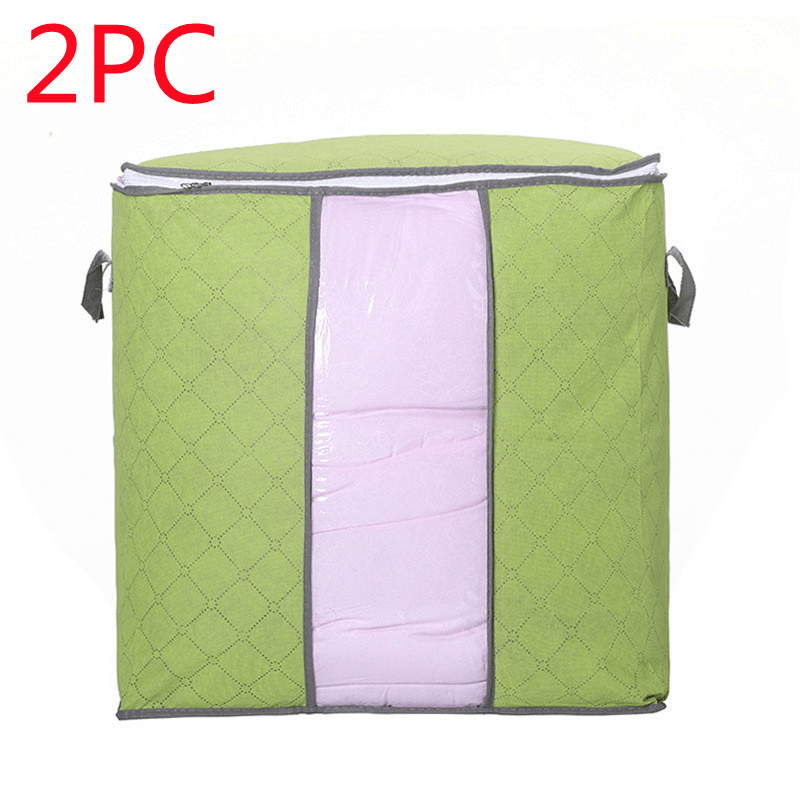 Storage bag for quilts in green and purple, ideal quilt storage bag for moving.